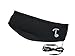 TOOKS NextGen SPORTEC Band (Dryfit) - Headphone Headband with Integrated Removable Headphones | New Inline Remote with Microphone, Volume Adjust and Music/Call Control | Color: Black