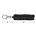 Techion 4 Pack Paracord Zipper Pulls for Backpacks, Tents, Trolley Cases, Traveling Cases, Jackets and Many Other Items That with Zippers (Black)