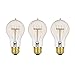 Globe Electric 31325 60W Vintage Edison A19 Quad Loop Incandescent Filament Light Bulb 3-Pack, E26 Base, 245 Lumens primary