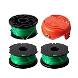 Thten String Trimmer Spool Replacement for Black and Decker SF-080 GH3000 LST540 Weed Eater 20ft 0.080" GH3000R LST540B Auto Feed Single Line with 90583594 Cap Covers Parts