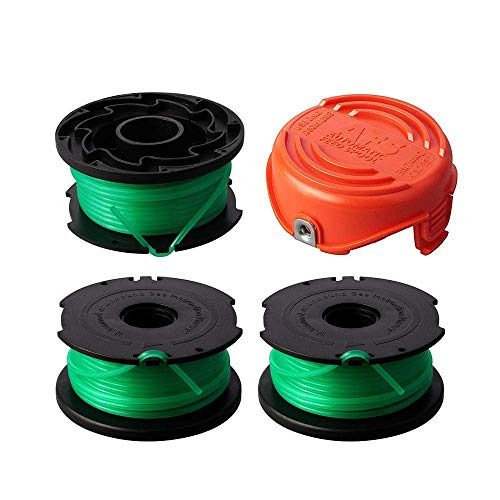 Thten String Trimmer Spool Replacement for Black and Decker SF-080 GH3000 LST540 Weed Eater 20ft 0.080" GH3000R LST540B Auto Feed Single Line with 90583594 Cap Covers Parts
