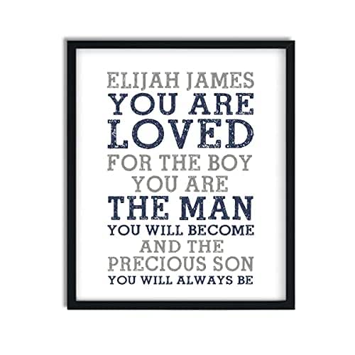 Precious Son Print Boys Wall Art Boy Name Decor Baby