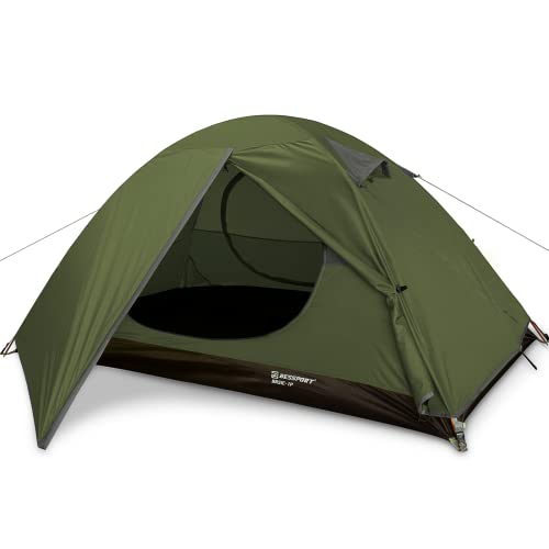 Bessport 1-2 Person Camping Tent Ultralight Waterproof Lightweight Easy Set Up 3 Seasons Ventilated Suitable for Hiking and Outdoor Mountaineering