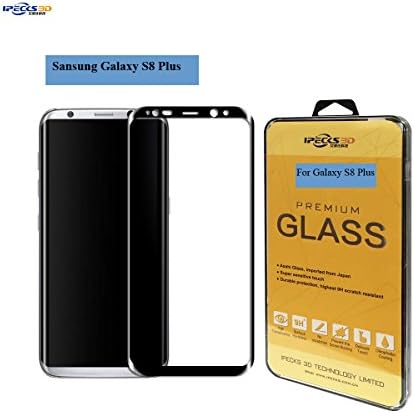 Galaxy S8 Plus Screen Protector Full Tempered Glass 3D Curved Edge Ultra Clear Screen Shield Guard Film for Samsung Galaxy S8 Plus Edge, Scratch Proof, Easy to Install by IPECKS3D