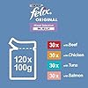 Felix-Mixed-Selection-in-Jelly-Cat-Food-120-Pouches-120-x-100-g Felix Adult Wet Cat Food Mixed Selection in Jelly Beef, Chicken, Tuna, Salmon 120 x 100g Pouches