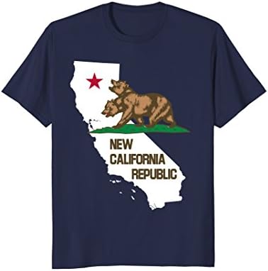 Mens New California Republic T-Shirt 2XL Navy
