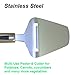 KitchenHUB Stainless Steel Cheese Slicer & Cutter, Heavy Duty & Durable Cheese Plane, For Semi-Soft & Hard Cheese, Silver