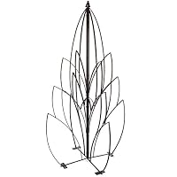 H Potter Garden Lotus Bud Trellis for Climbing Plants Wrought Iron Metal Obelisk for Patio Deck Flowers Weather Resistant Yard Art