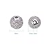 NBEADS 10 Pcs 8mm Micro Pave Cubic Zirconia Beads, Platinum Color Brass Clear Crystal CZ Stones Pave Micro Setting Disco Ball Spacer Beads Round Cubic Zirconia Charm Beads for Jewelry Making