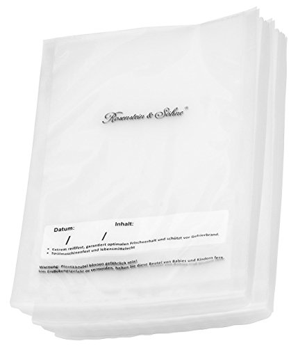 Rosenstein & Söhne Zubehör zu Vakuumierer-Beutel: 50 Profi-Folienbeutel 28x40 cm für Vakuumierer (Sous-Vide-Beutel)