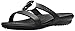 Crocs Women's Sanrah Hammered Met W Flat Sandal, Black/Black, 9 M US