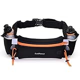 LotFancy Running Fuel Belt with Water Bottle - Hydration Belt for Women Men - Runners Waist Pack for Running, Hiking, Fit iPhone X, 8, 7, 7 Plus and Other 6.5 inch