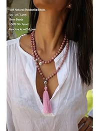 Collar con cuentas malas premium - cuentas de oración budista para meditar - joyería de yoga - pulsera de cuentas malas 108 - Oferta excepcional