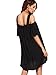 Milumia Women's Cold Shoulder Ruffle Sleeve Shift Dres Black M