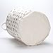 Sea Team 19.7 Inches Large Sized Waterproof Coating Ramie Cotton Fabric Folding Laundry Hamper Bucket Cylindric Burlap Canvas Storage Basket with Stylish Polka Dot Design (19.7