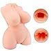 Realistic Adult Sex Doll with Inviting Vagina and Anal Opening, PALOQUETH 3D Lifelike Male Masturbator for Men from Soft Squeezable Silicone for Natural Suction 3.7lb