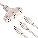 8FT SPT-3 16/3 Indoor/Outdoor Extension Cord,3 Prong,3-Outlet Power Strip