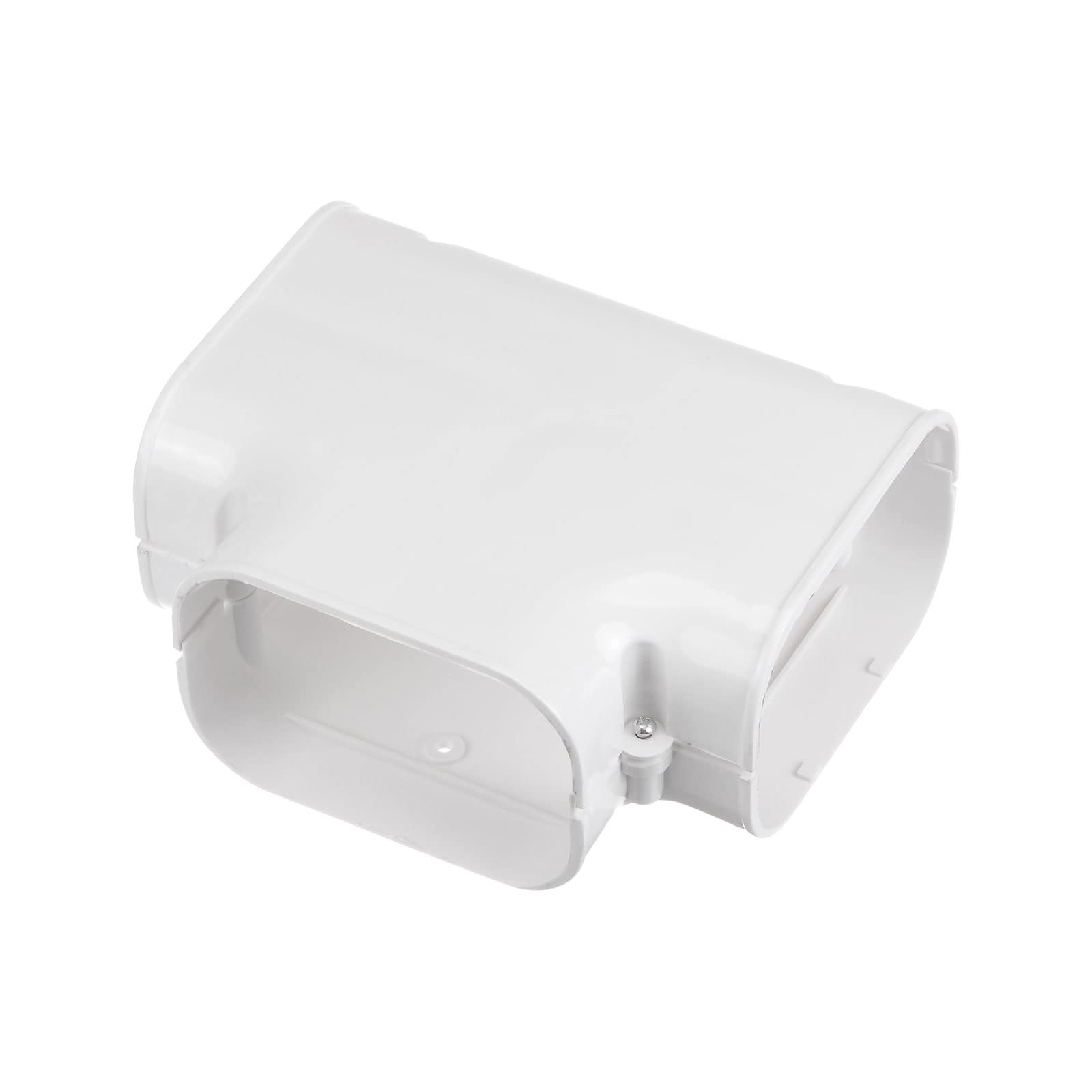 Photo 1 of PATIKIL 4" PVC Decorative Line Cover, Tee Elbow Tubing Parts Accessories for Air Conditioner Central AC Heat Pump, White