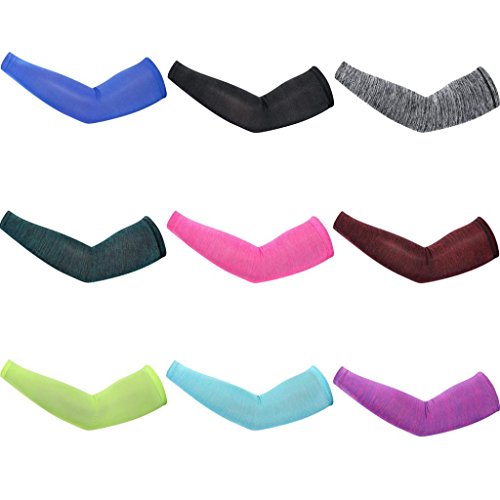 Nacome UV Protection Cooling or Warmer Arm Sleeves for Men Women Kids Sunblock Protective Gloves Running Golf Cycling Driving-Long Tattoo Cover Arm Warmer (D) - Thumbnail 5