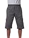 Pro Club Men's Fleece Cargo Short Large Charcoal