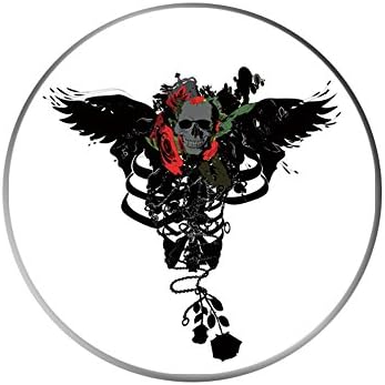 Phone Holder Mount Tattoo Skull Expanding Stand and Grip for Smartphones and Tablets White