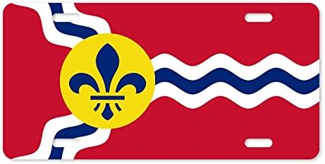 Metal License Plate Cover St. Louis Missouri Flag Aluminum License Plate 12" x 6"