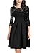 Miusol Women's Vintage Floral Lace 2/3 Sleeve Bridesmaid Party Dress