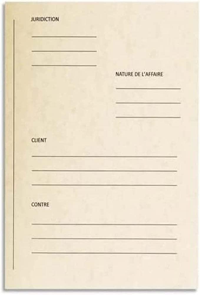 Exacompta - Ref 220112E - Nature Future Pre-Printed Square Cut Folders - 250 x 320mm in Size, Suitable for A4 Documents, 265gsm Glossy Card - Ivory (Pack of 25) - French Text