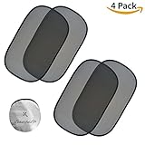 Car Window Sun Shade (4 pack) 2017 New Product | 80 GSM Maximum UV & Sun Protection For Children and Pets, 4px Static Cling 20