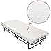 Layout 75x31.5-Inch Metal Folding Bed Frame with Memory Foam Mattress