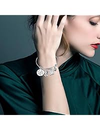 Pulsera inspirada en ZNTINA con un tale como el viejo como el tiempo de belleza y la bestia de Disney, acero inoxidable