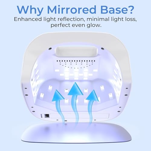 Cordless Rechargeable UV Nail Lamp, 60W Professional UV Light for Gel Nails with Metal Base, Portable Wireless LED Nail Dryer Fast Charger Curing Lamp 3 Timers for Salon or Home