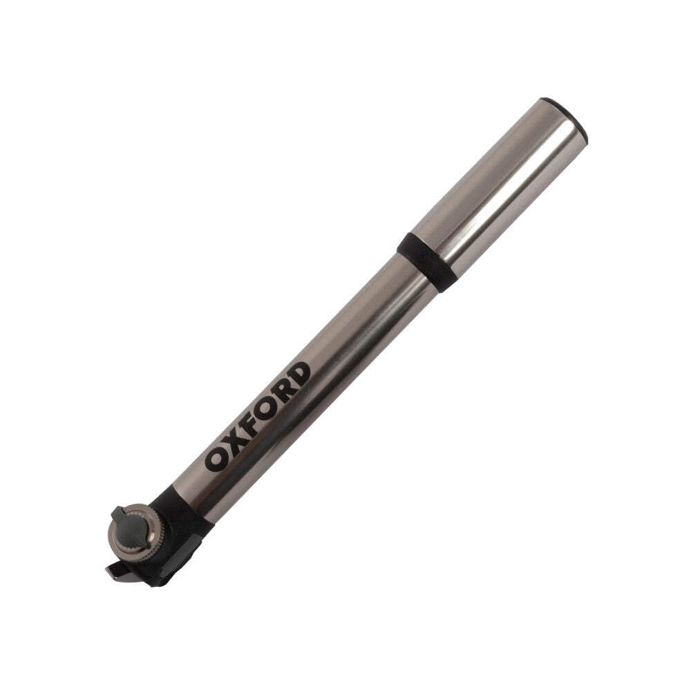 Oxford Asphalt MTB CNC Telescopic Mini Pump - Silver/Black, 80 PSI