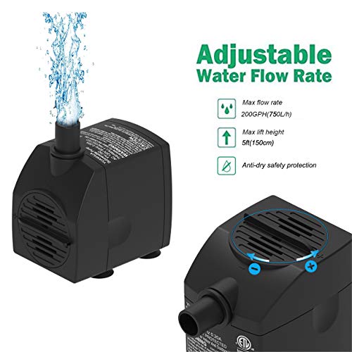 4 Submersible+Protection+Fountains+Hydroponics+Aquariums