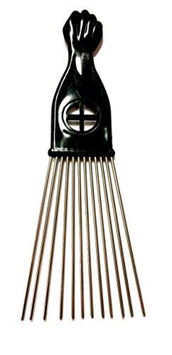 American Dream Hair Pik with Angled Metal Teeth and Iconic Fist Handle, Medium