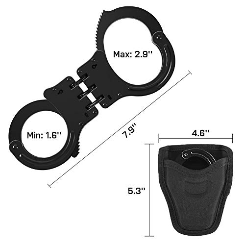 GFIRE Handcuffs Hinged Handcuffs Police Handcuffs Double Lock