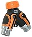 ALPHA HOME AHP 2-Way Garden Hose Connector Y Valve Splitter with Arthritis Friendly Comfort Grip and 2 (+1) Rubber Washers - Fits Outdoor Faucets, Sprinkler & Drip Irrigation Systems