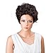 Vibola Women Short Black Brown FrontCurly Hairstyle Synthetic Hair Wigs For Black Women Wig cap