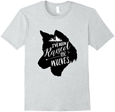 Mens I've Been Raised by Wolves T-shirt for Men Women Mountain T 2XL Heather Grey