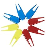 PIXNOR 8pcs Plastic Golf Divot Tool (Random Color)