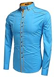 Mens Dress Slim Fit Shirts Basic Designed Long Sleeve of Various Colors