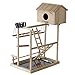 ROCKEVER Parrot Play Stand Bird Playground Cockatiel Gym with Nesting Box and Cupsthumb 3