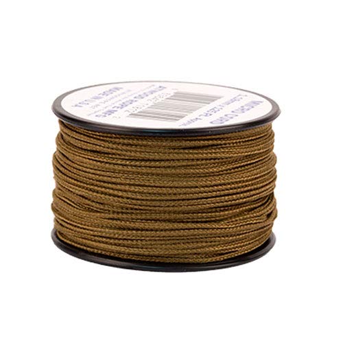 Atwood Rope Micro Cord Paracord 1.18mm (3/64") X 125ft Spool USA Made, Coyote Brown