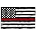 Anley Fly Breeze 3x5 Foot Thin Red Line USA Polyester Flag - Vivid Color and UV Fade Resistant - Canvas Header and Double Stitched - American Honoring Firefighter Flags with Brass Grommets 3 X 5 Ft