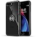 UARMOR iPhone 8 Plus Case, iPhone 7 Plus Clear Slim Bumper Case with Magnetic for Car Mount, Ring Holder Rotating Stand Case Cover for Apple iPhone 7/8 Plus 5.5 inch - Black