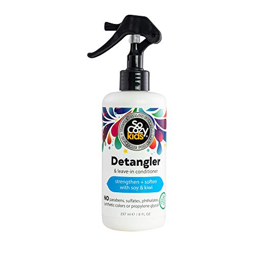 SOCOZY CINCH DETANGLER + LEAVE-IN CONDITIONER – TUG, TEAR, AND TANGLE FREE CONDITIONING SPRAY WITH KERATIN AND SOY PROTEIN – FRUITY-TUTTI SCENT, 8 FLUID OUNCES