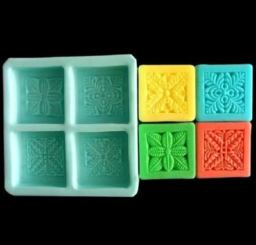 Soap Mold Square Flower Flexible Silicone Mould for Candle Resin Candy Craft