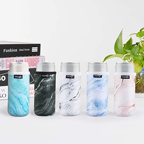 image for CM Soft Neoprene Slim Can Sleeves Insulators Slim Can Covers for 12 Fl
