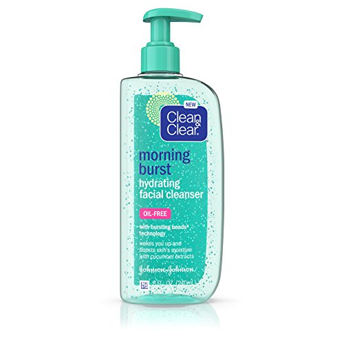 Clean & Clear Morning Burst Oil-Free Hydrating Facial Cleanser with Cucumber & Green Mango Extract, Gentle Daily Face Wash for All Skin Types, 8 fl. oz (Best Morning Face Wash)