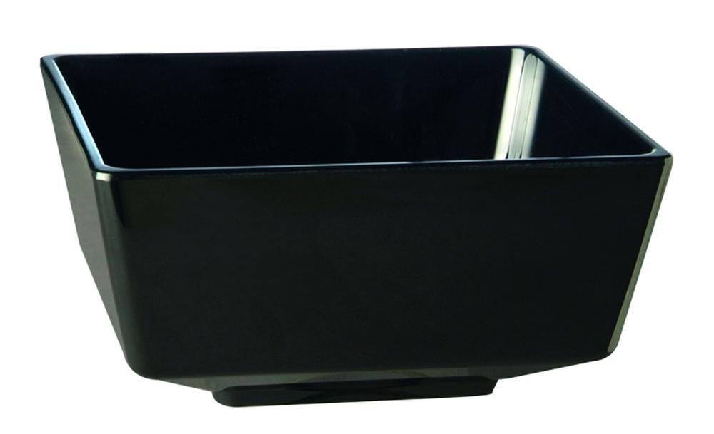 APS GF099 Float Square Bowl, 10", Black